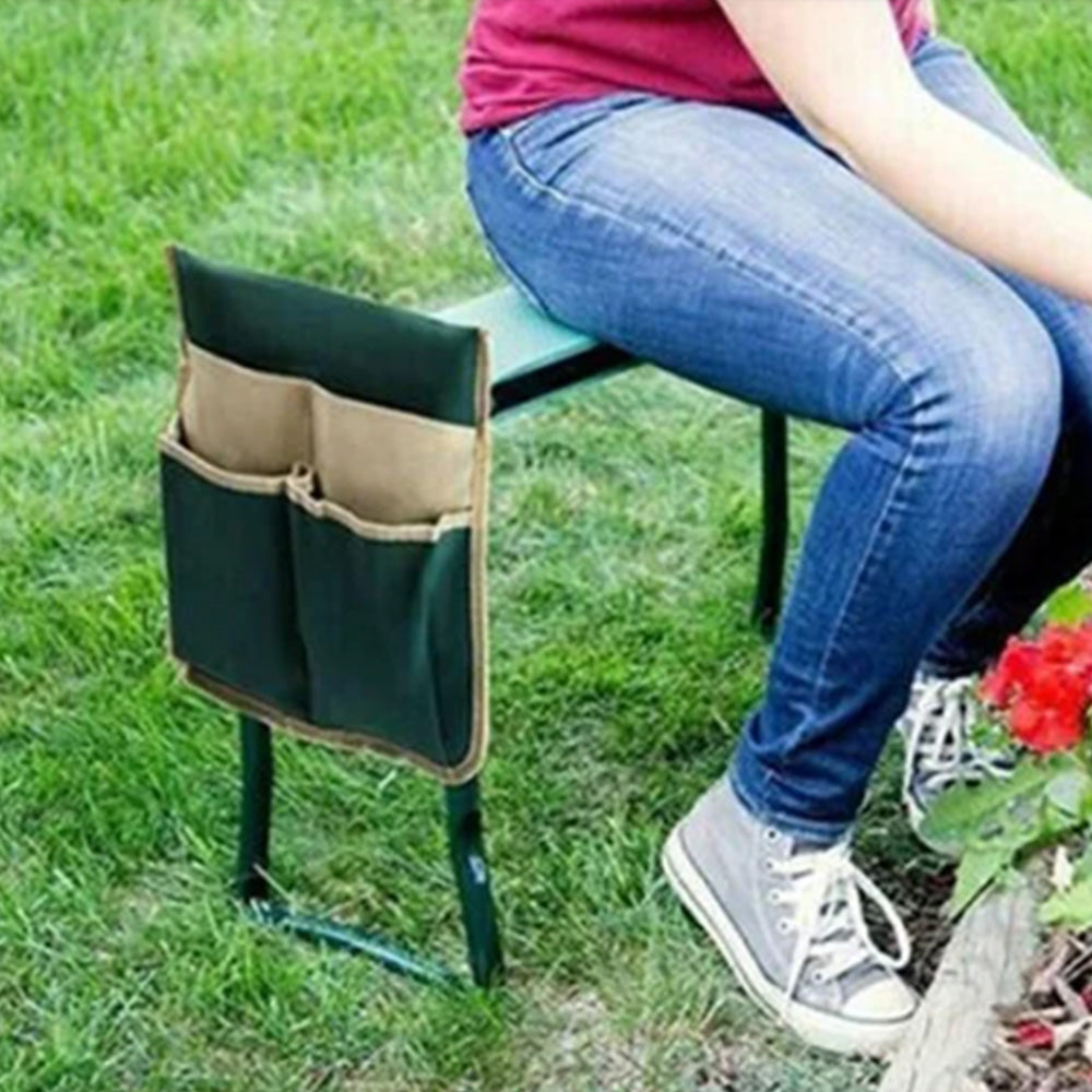 Garden Kneeler And Seat Heavy Duty Foldable Gardening Stool Kneeling Bench