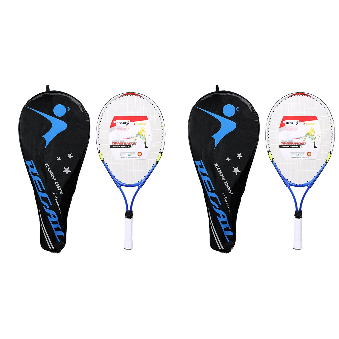 2Pcs Aluminium Alloy Tennis Racket for Teenagers and Kids