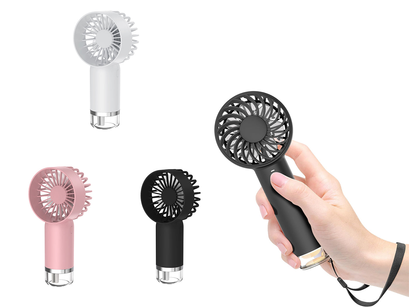 500mAh Rechargeable USB Portable Water Mist Handheld Fan