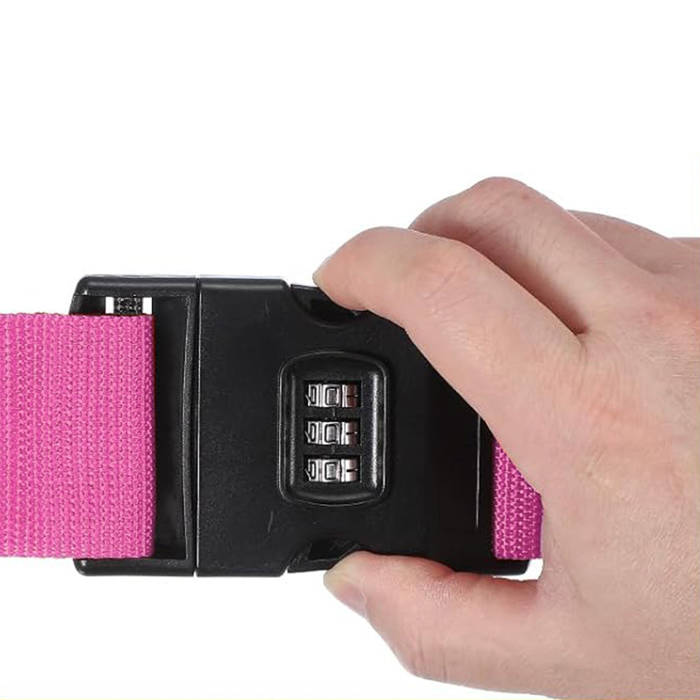 200cm Cross Packing Luggage Strap with Combination Lock for Suitcase