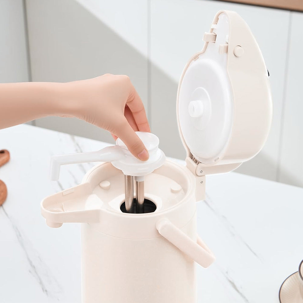 3L Stainless Steel Vacuum Insulated Water Dispenser Pump Flask Hot Cold Beverage Server