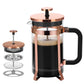 French Press Coffee Maker Borosilicate Glass Stainless Steel Brewer Cold Brew Cafetera