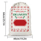 2Pcs Christmas Gift Canvas Bags Santa Sacks Drawstring Christmas Bags