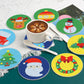 9Pcs DIY Acrylic Christmas Diamond Painting Coasters with Coaster Holder