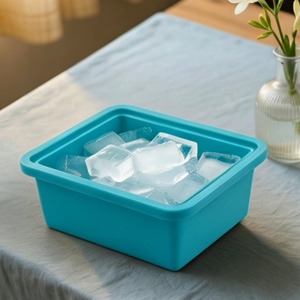 4Pcs Silicone Freezer Tray for Soup Ice Cubes Food Storage Portion Control