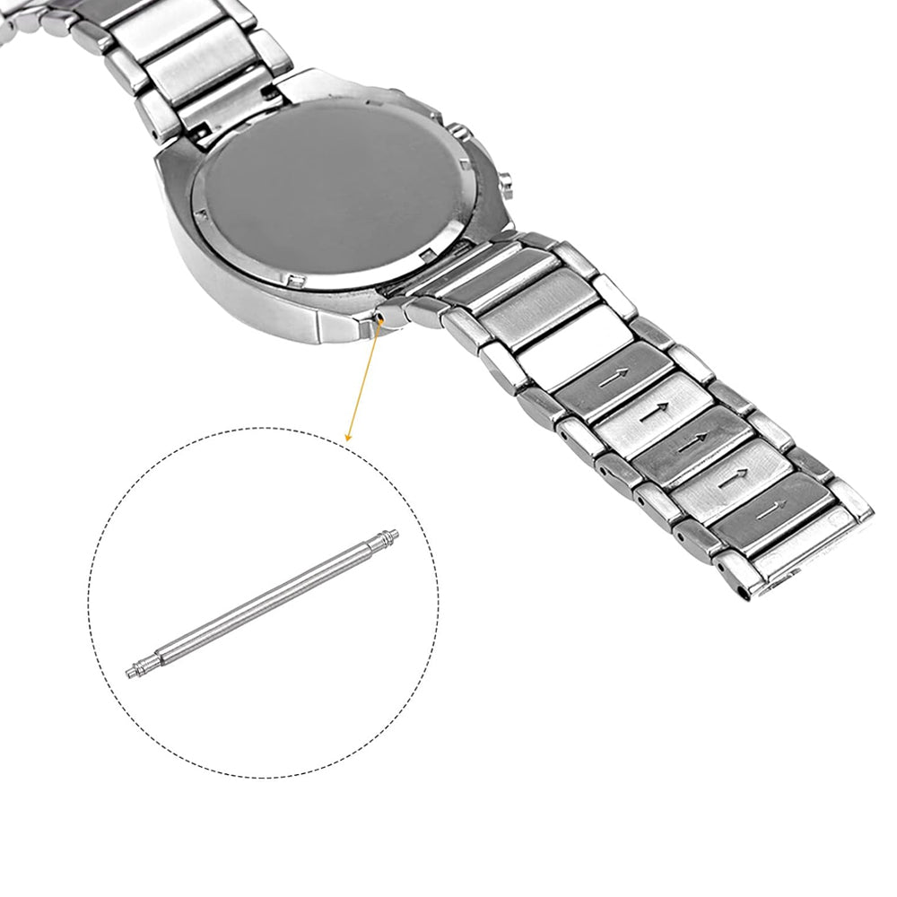 360Pcs 8-25mm Stainless Steel Watch Band Spring Bars Strap Link Pin with 2Pcs Watch Band Link Remover