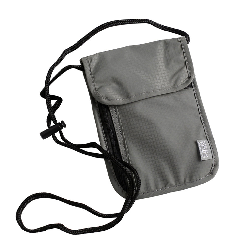 RFID Shielding Neck Passport Card Wallet Travel Storage Pouch