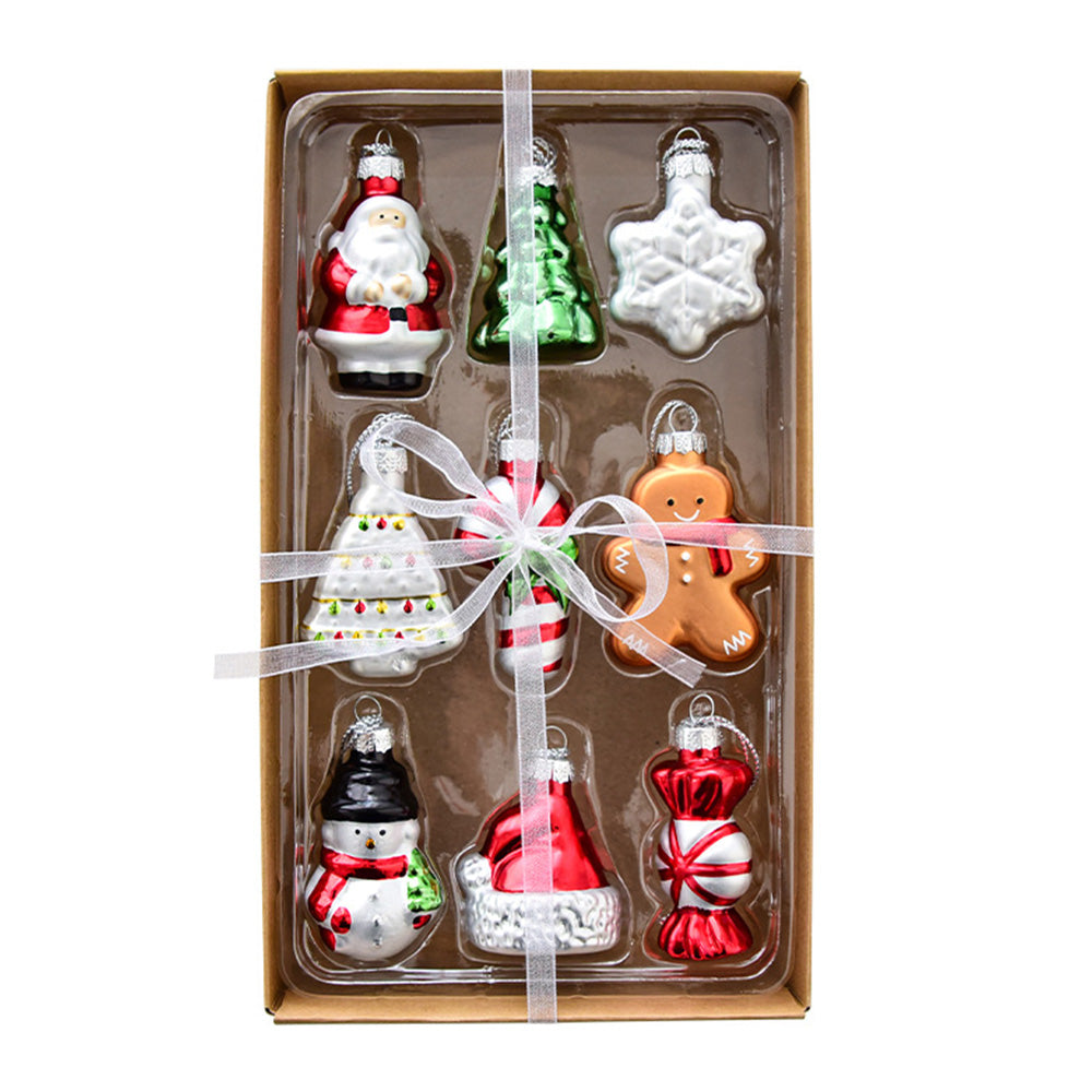 Glass Painted Christmas Ornaments Christmas Tree Hanging Decorations