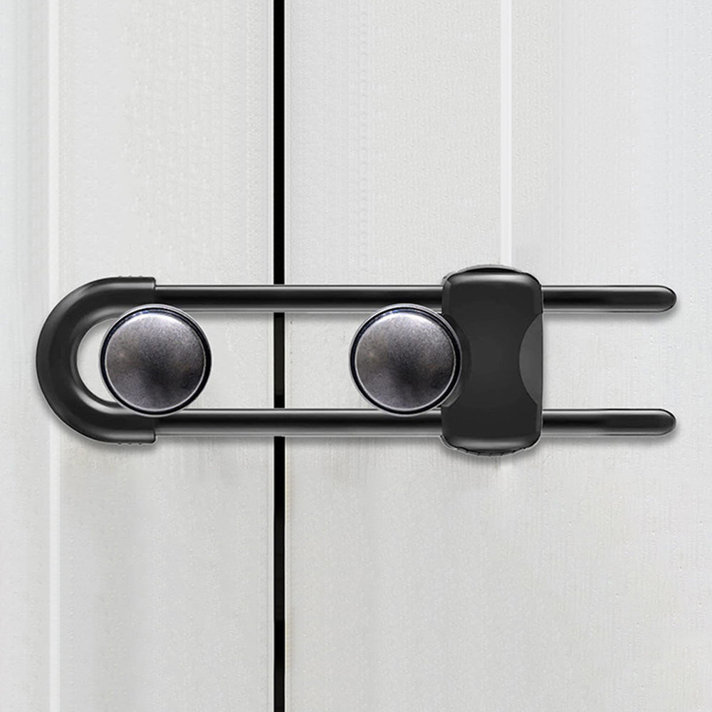 5Pcs Cabinet Locks U-Shaped Drawers Locks for Knob Handle on Door Cupboard