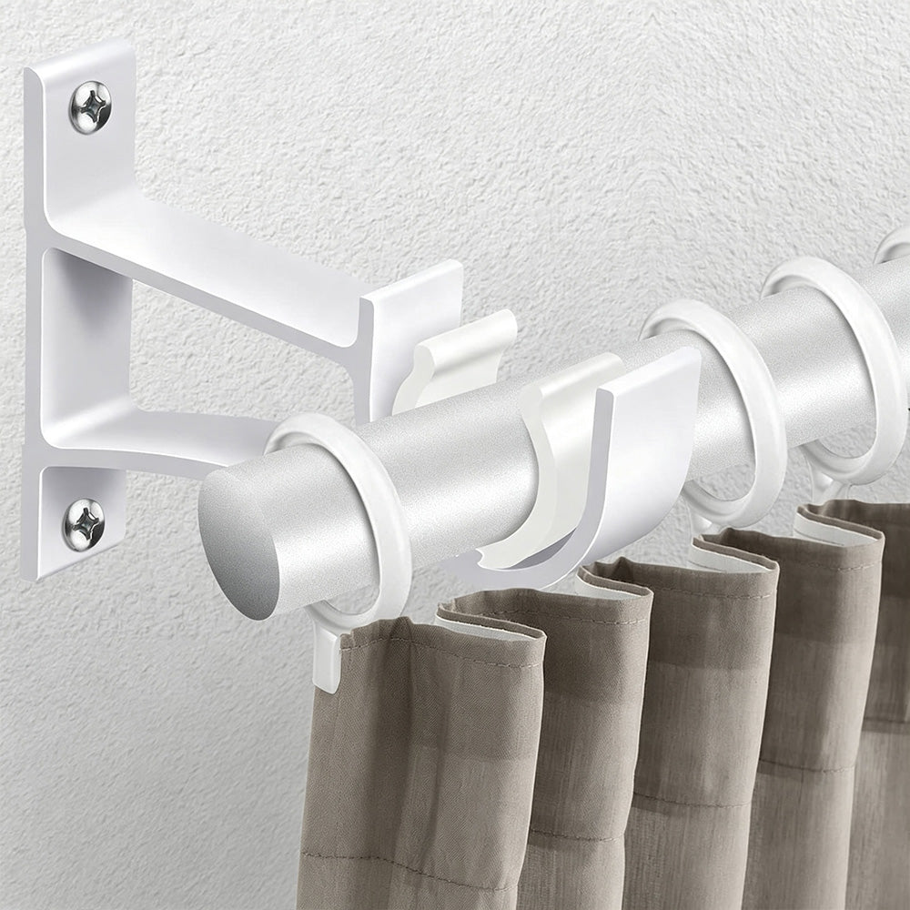 2 Pack Thickened Aluminum Alloy Curtain Rod Brackets for 28 to 32mm Rods