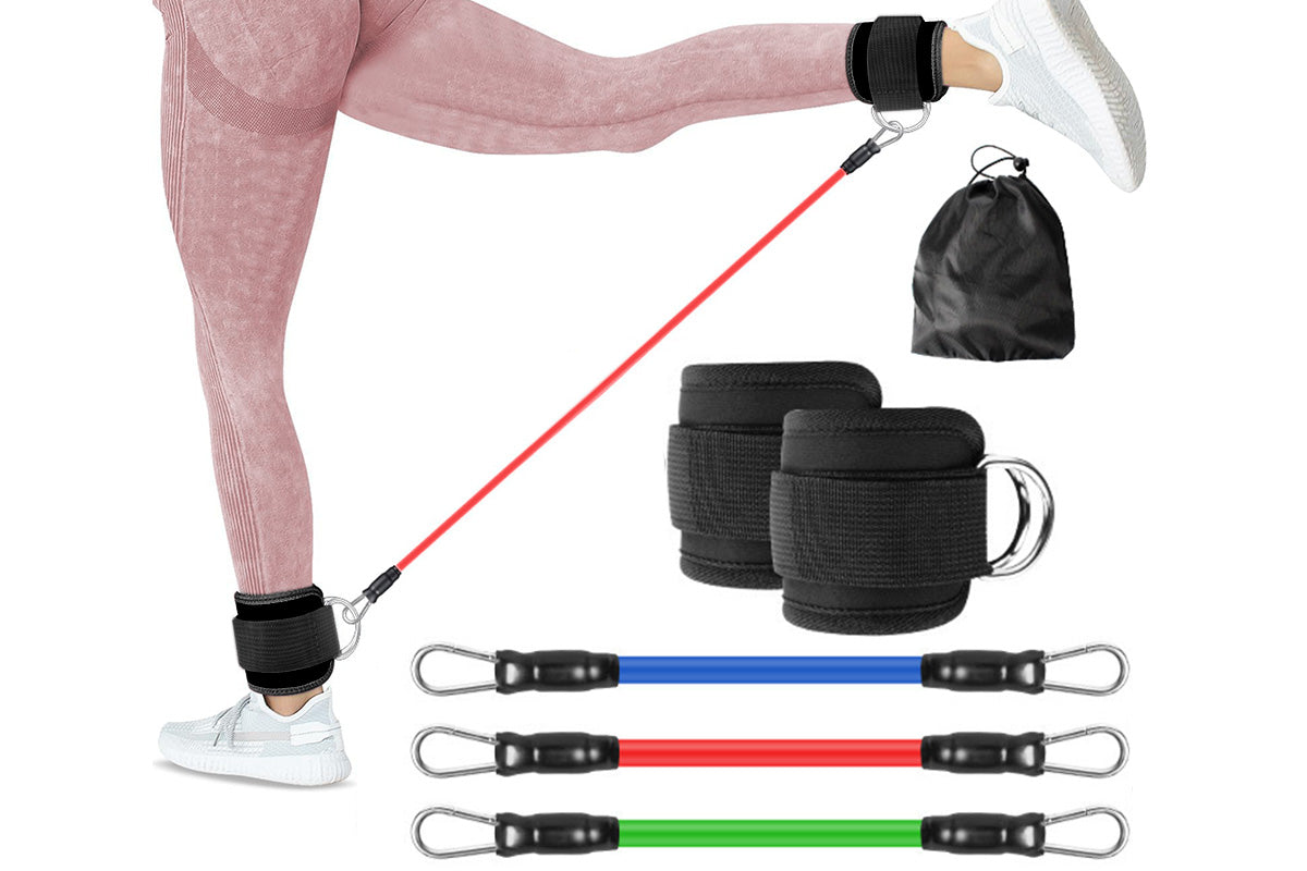 Ankle Resistance Bands Set with Cuffs Leg and Glute for Home Gym Workout