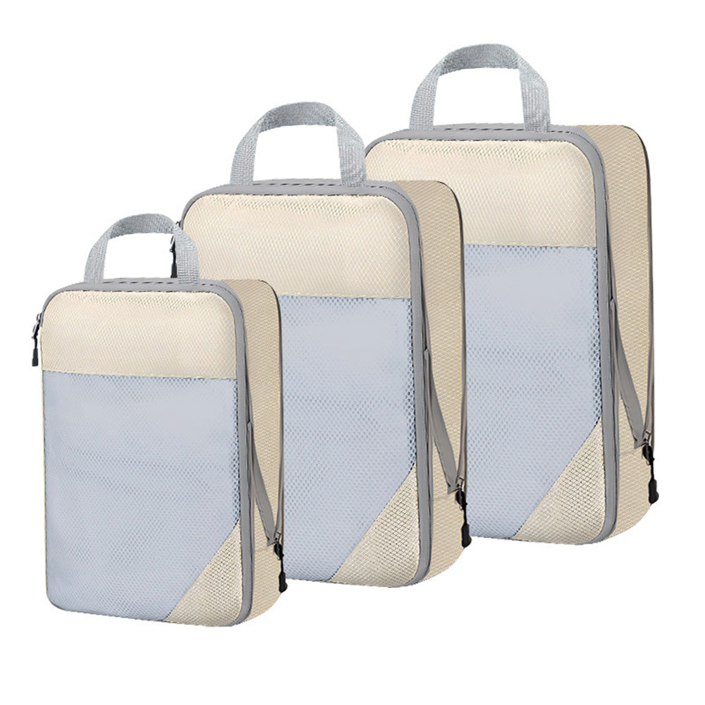 8 Set Compression Packing Cubes For Travel Essentials Expandable Luggage Storage Bags Set