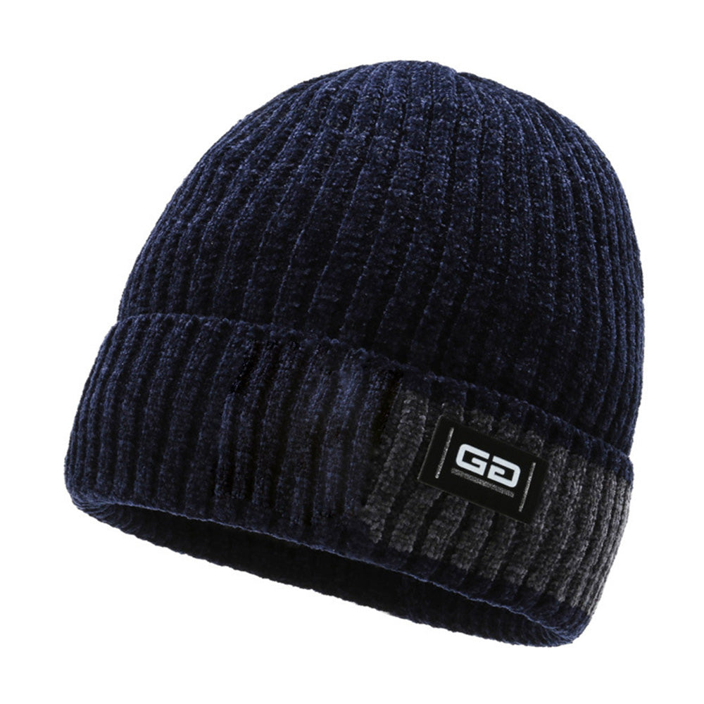 Unisex Winter Knitted Hat Thick Warm Beanie Ski Cap Skull Cap For Guys