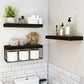 3 Tier Bathroom Shelf Wall Mounted Floating Shelf with Storage Basket
