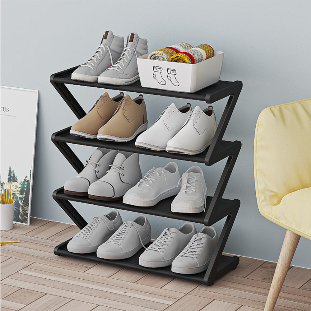 4 Tier Shoe Rack Storage Organizer Shelf Stand Shelves Shoe Storage