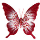 8pcs 3D Fabric Butterfly Clip Ornaments Sequins Glitter Trim Butterfly Clips Decor for Christmas Tree