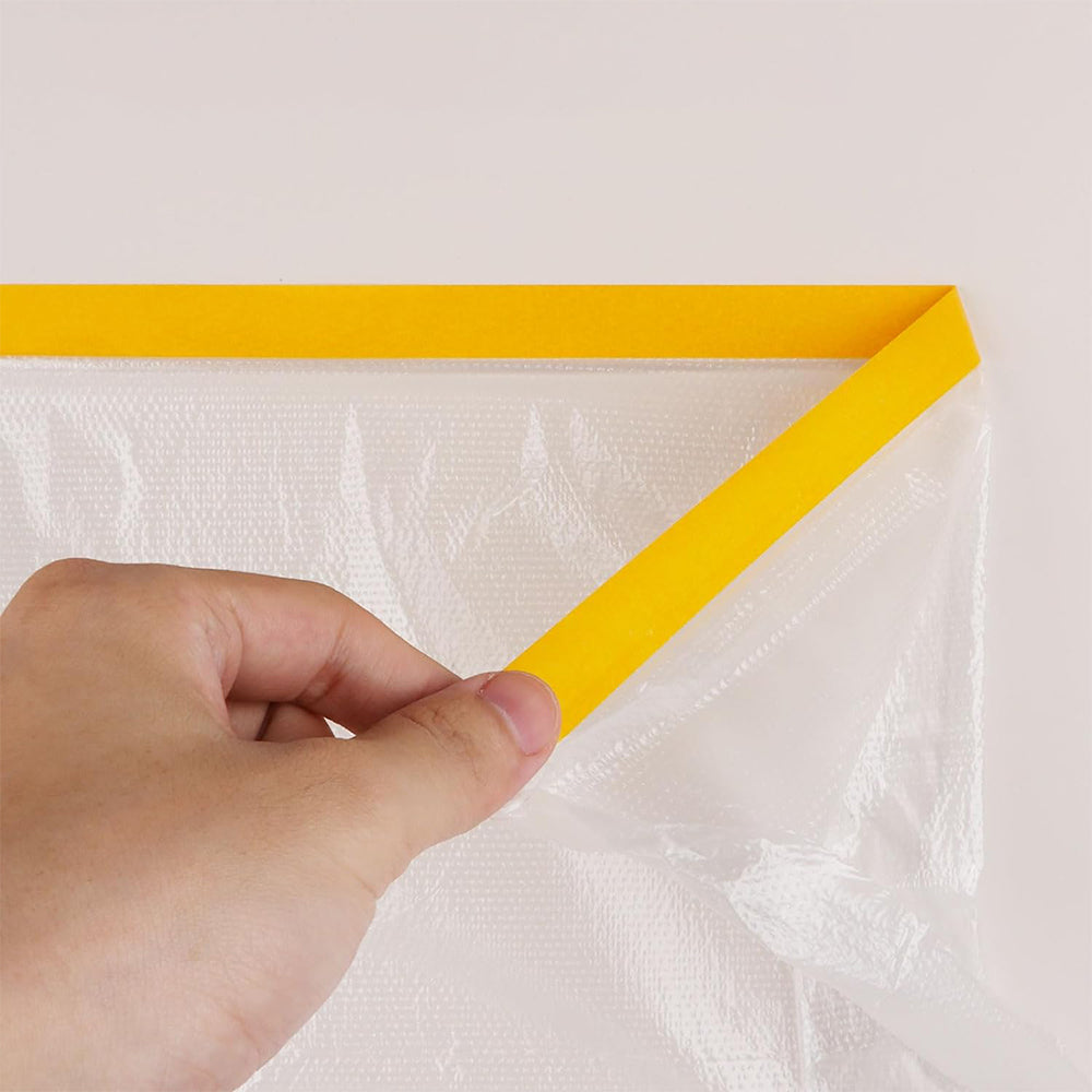 200m Painting Masking Film Sheet Pre-Taped Plastic Drop Paint Tape