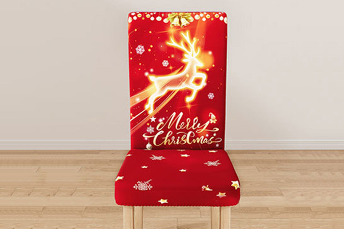 Christmas Chair Cover Slipcover for Dining Chairs for Christmas Parties and Holiday Decor