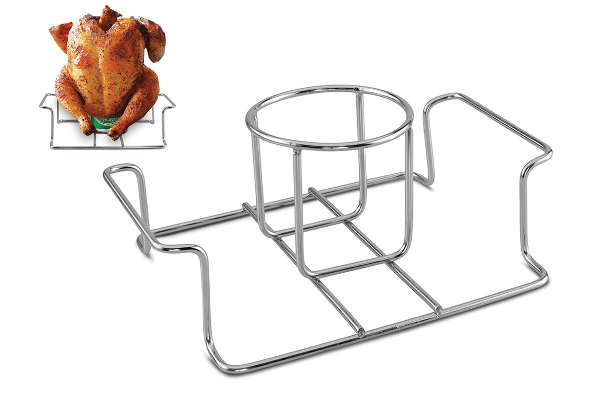 Beer Can Chicken Holder Stainless Steel Beer Chicken Stand With Handle For Grill And Smoker