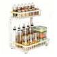 Under Sink Organizer 2 Tier Pull Out Cabinet Storage Slide Out Shelf Metal Sliding Drawer