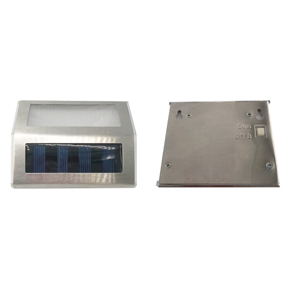 2Pcs Outdoor Fence Wall Lamp Solar Light Waterproof Garden Lamp