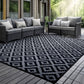 Outdoor Picnic Mat Camping Waterproof Reversible Rug for Beach Tent-Grey