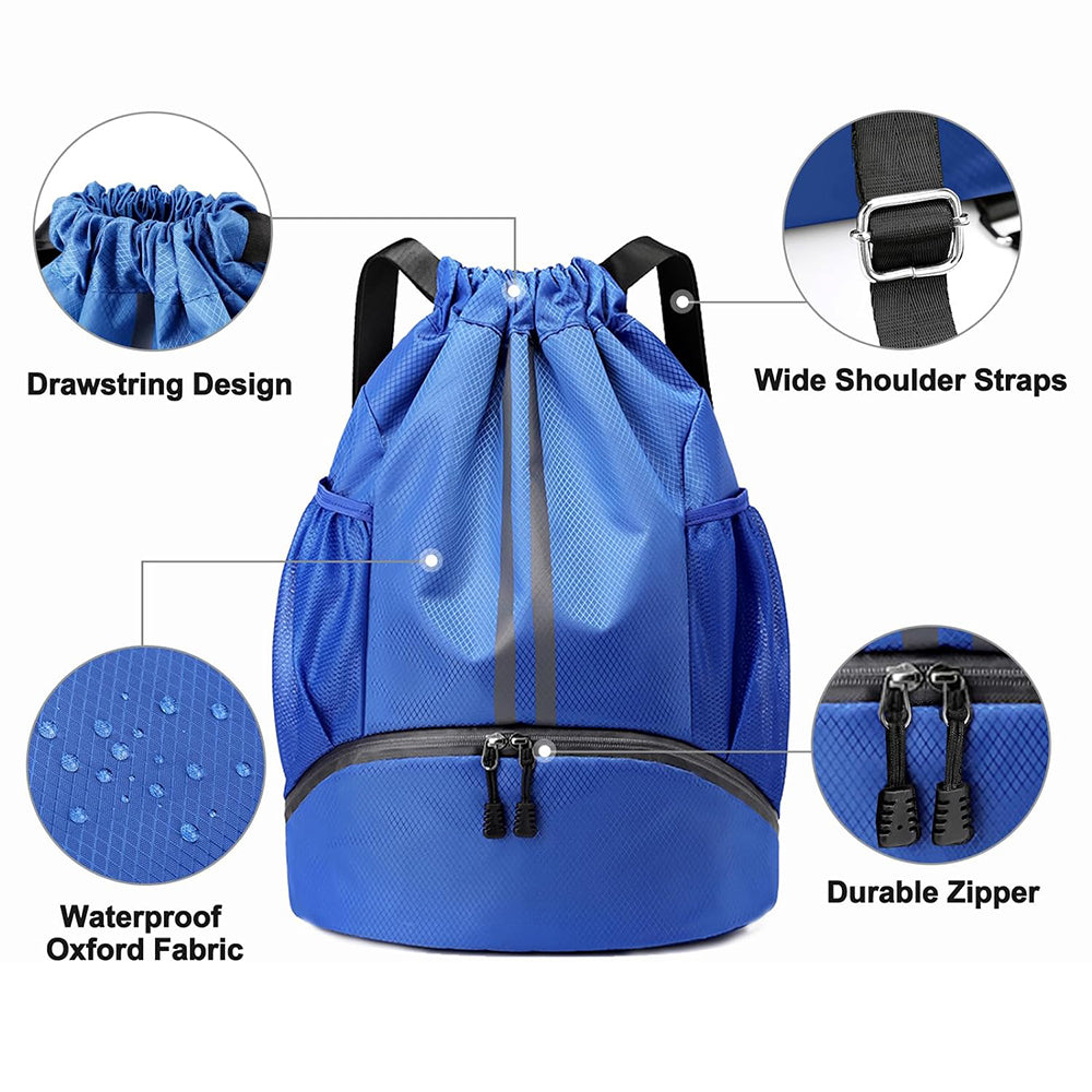Sports Drawstring Backpack String Tote Gym Bag