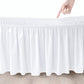 2Pcs Wrap Around Dust Ruffles Bed Skirt with Adjustable Elastic Belt