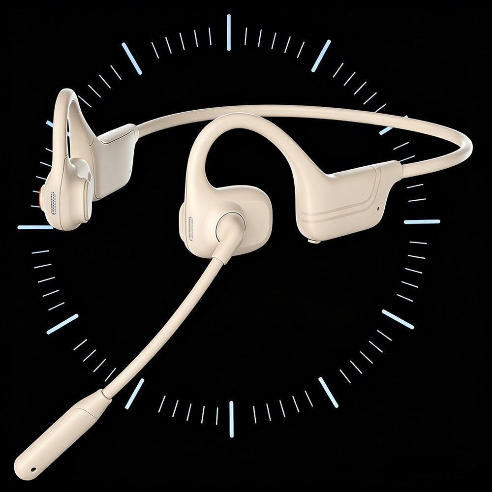 Open Ear Air Conduction Bluetooth Headphones with Noise Canceling Mic for Sports Office
