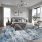 Nordic Crystal Velvet Rug Soft Non Slip for Bedroom Living Room Bedside Floor-Blue