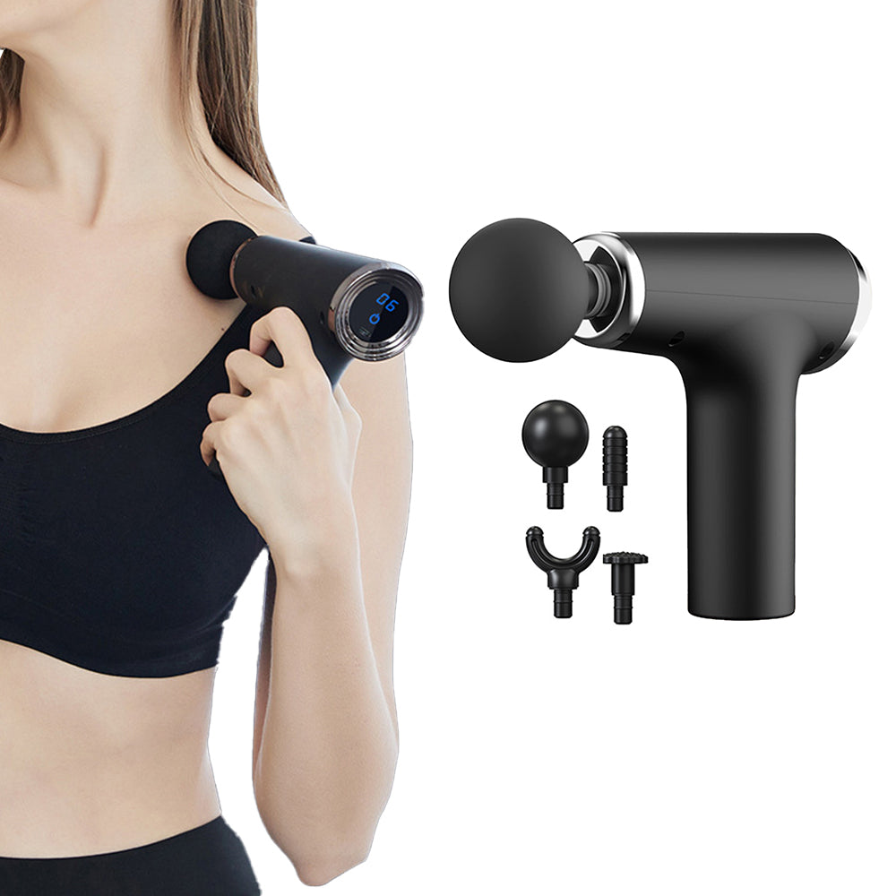 Portable Muscle Massage Gun for Back Neck Muscle Relieve with 4 Massage Heads
