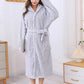 Towelling Wrap Hooded Bathrobe