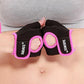 Gym Gloves Half Finger Sports Training Fitness Exercise Cycling Weight Lifting Gloves for Men Women-Rose Red