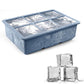 3Pcs Silicone Ice Cube Trays with Lid 6 Cavity Large Square Mold for Whisky Cocktail