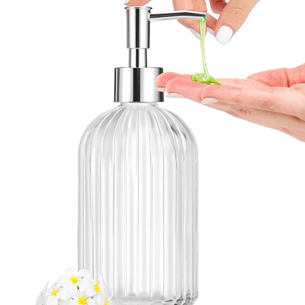 450ml Glass Soap Dispenser for Kitchen Bathroom