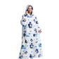 Extra Long Hoodie Wearable Blanket With Big Pocket for Adults