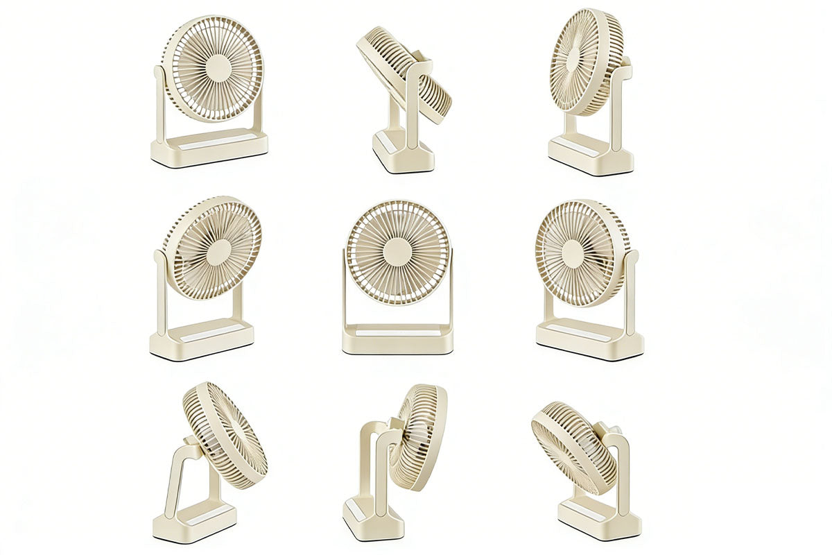 Desktop Fan with Night Light 330 Degree Swivel 3 Speeds USB Table Fan