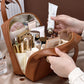 PU Leather Travel Cosmetic Bag with Handle