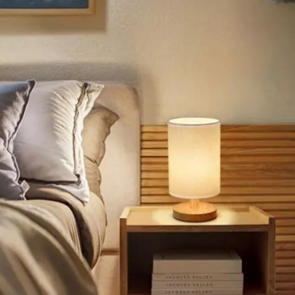 Small Bedside Night Table Lamp For Bedroom Minimalist Nightstand Lamp With Round Shade-Style 1