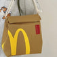 McDonald Inspired Creative Funny Canvas Linen Backpack / Shoulder Bag