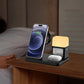 6-in-1 Wireless Charger with Alarm Clock and Night Light for Smartphone/Watch/Earbuds