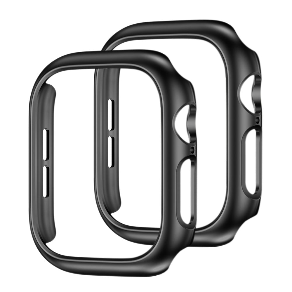 2 Piece Case and Screen Protector Set for Apple Watch Series 12-Black