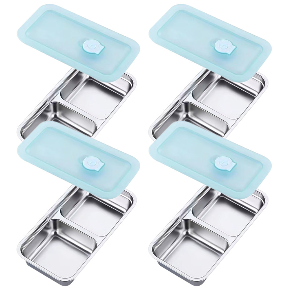 4Pcs Stainless Steel Grab and Go Snack Containers with Lids