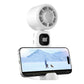 100 Speeds Digital Display Cooling Fan USB Fan with Lanyard and Phone Holder Base