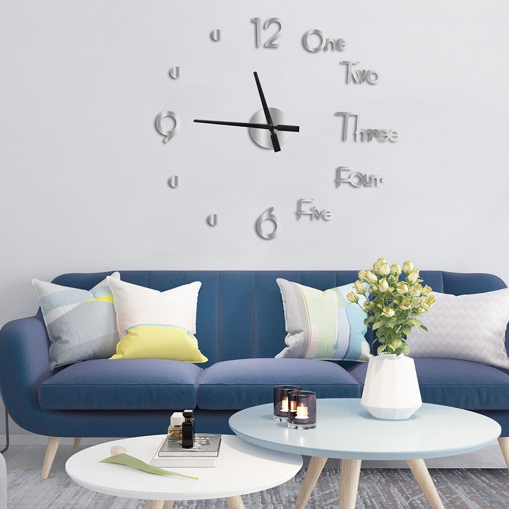 3D Wall Clock DIY Acrylic Frameless Modern Wall Clock