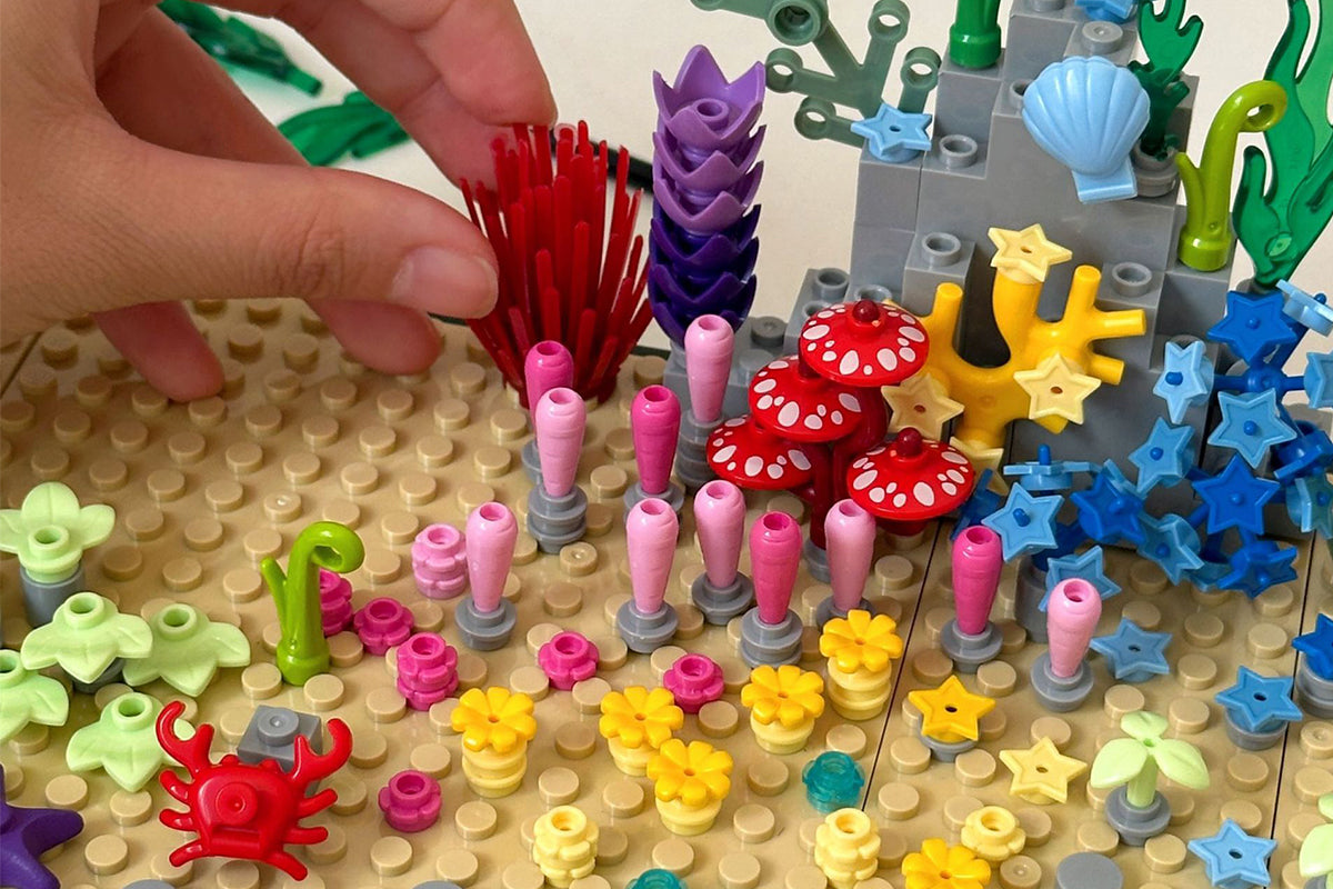 570pcs Lighting Aquarium Building Blocks Fish Tank Building Block Set