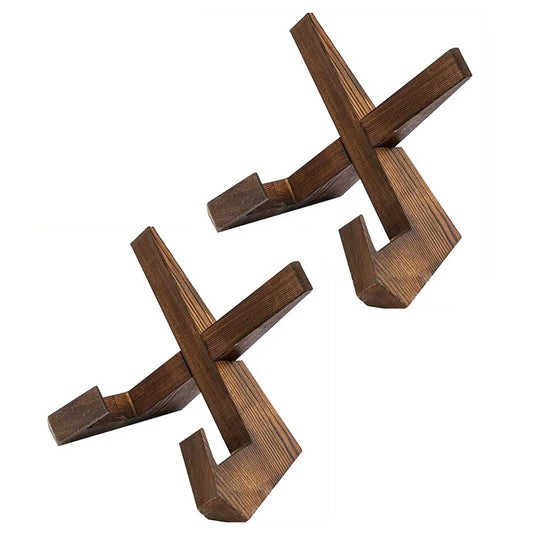 2Pcs Wooden Cookbook Display Stand