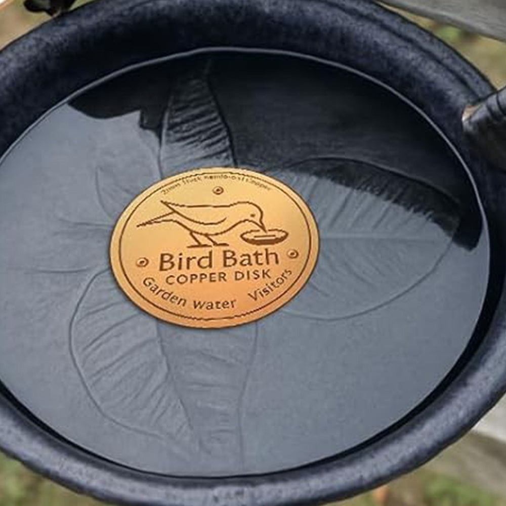 Copper Bird Bath Cleaning Disc for Outdoor Garden Use