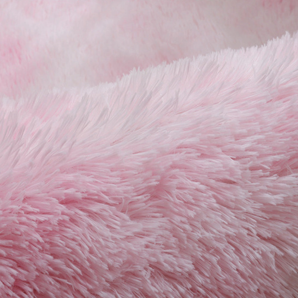 Round Fluffy Rug Plush Area Rug Soft Non Slip Carpet for Living Room Bedroom