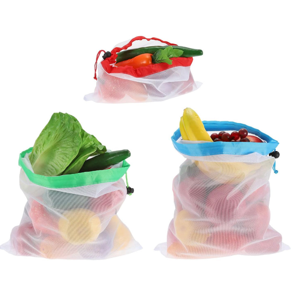 24Pcs Reusable Produce Mesh Bags for Fruit and Vegetable